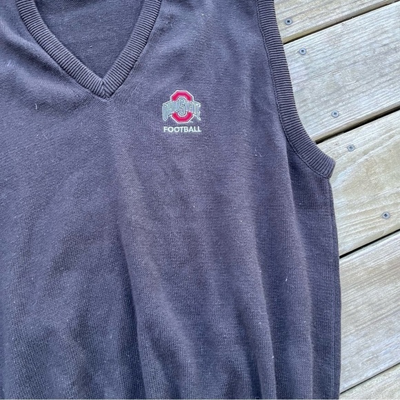 Vintage Pickering Ohio State Footbal Men’s Sweater Vest Size XL Textured - Picture 3 of 9